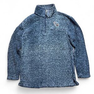 Women's Tennessee Titans G-III 4Her Blue Sherpa Pullover Sweater Jacket Size M